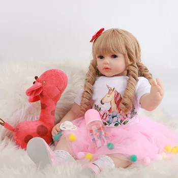 

JINGXIN PRINSES 60cm Reborn Baby Doll Toys Vinyl Princess Toddler Babies Like Alive Bebe Girls Bonecas Limited Collection Gift