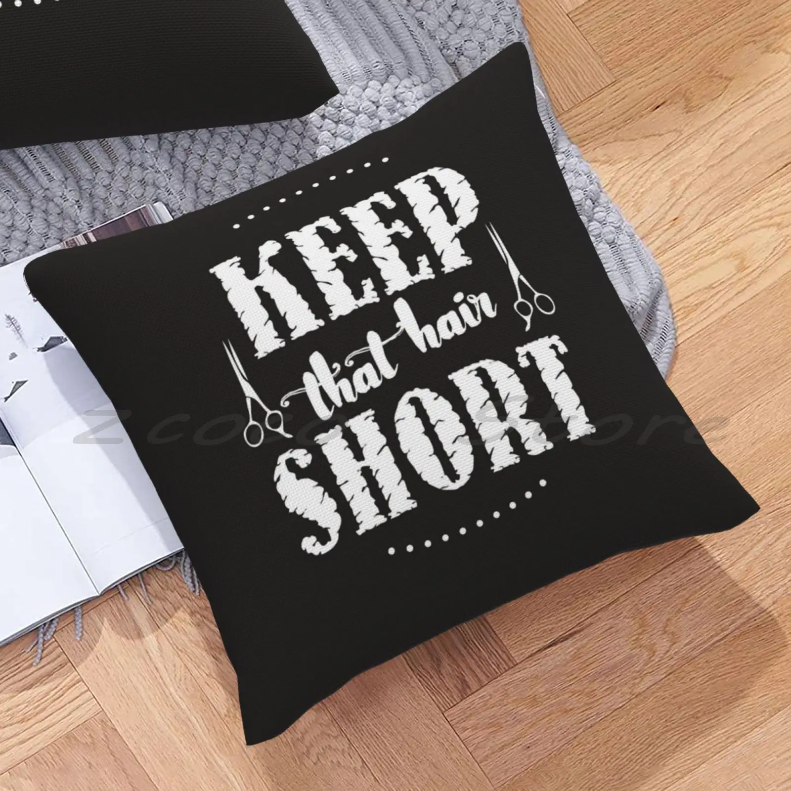Чехол с принтом Keep That Hair Short льняная плюшевая Бархатная подушка Clem на заказ чехол