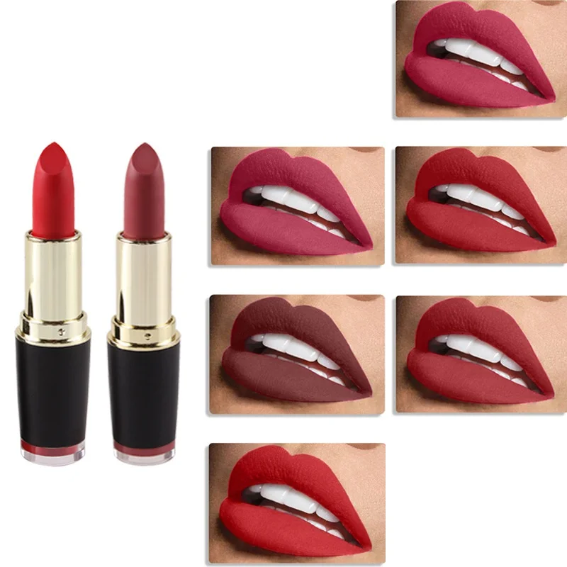 

Maquillaje Velvet Matte Lipstick Non-Stick Cup Waterproof Long Lasting Matte Lipstick Lip Makeup Maquiagem#