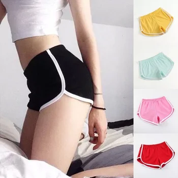 

Fashion Women Shorts Summer Beach Pants Cotton Fitness Sport Yoga Low Hips Shorts (One Size)