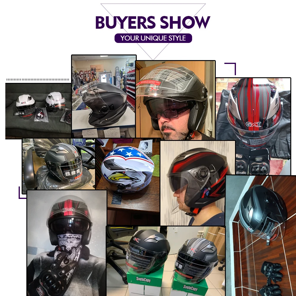Gxt Motorcycle Helmet Half Face Abs 