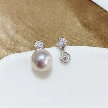 

925 Sterling Silver Plating Earrings Pearl Earrings Accessories Findings Earrings Jewelry Parts Fittings Mountings DIY Girl Gift