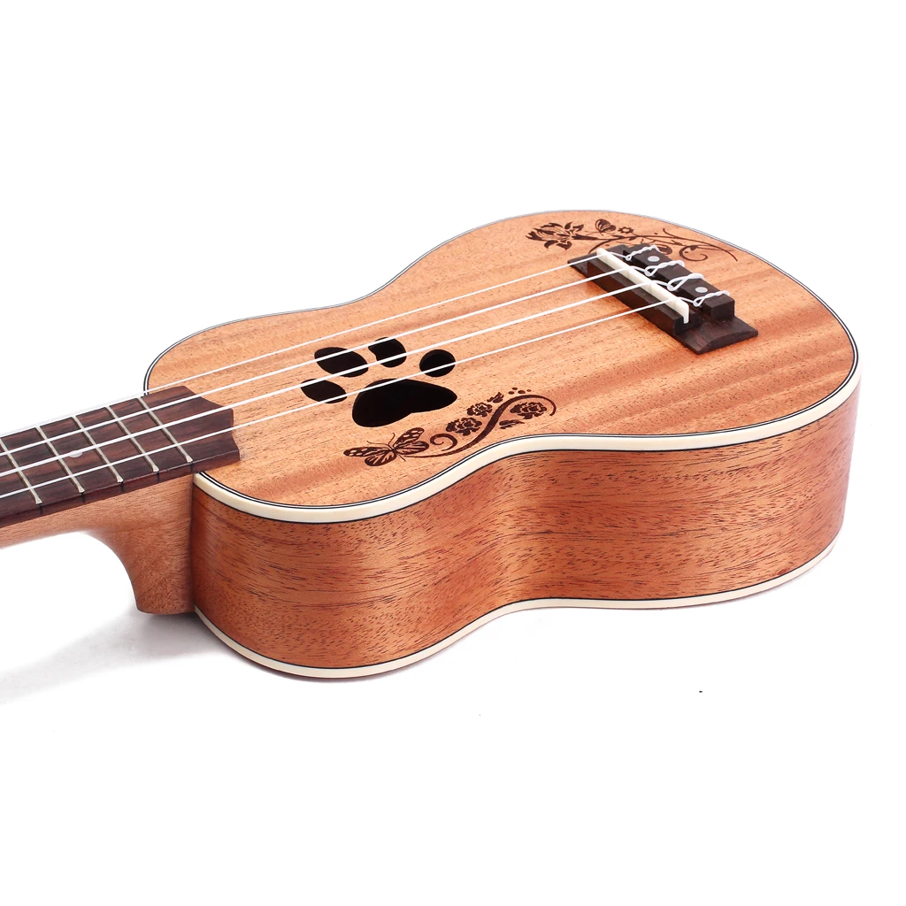 21' красное дерево сопрано укулеле Уке Гавайская гитара с Gig Bag для учащихся Уке начинающих