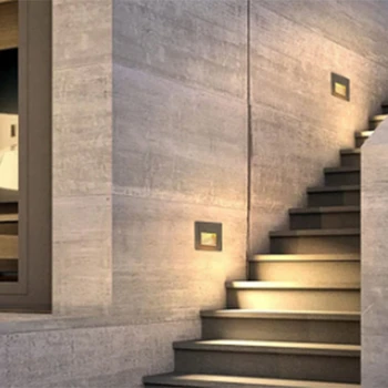 

2Pcs Led Wall Lamp 3W LED Stair Light Step Light Recessed Buried Lamp Indoor Stairway Lamp Outdoor Hallway Waterproof Staircase