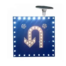 Квадратный алюминиевый солнечный дорожный знак с мигающим светодиодный светильник для предупреждения