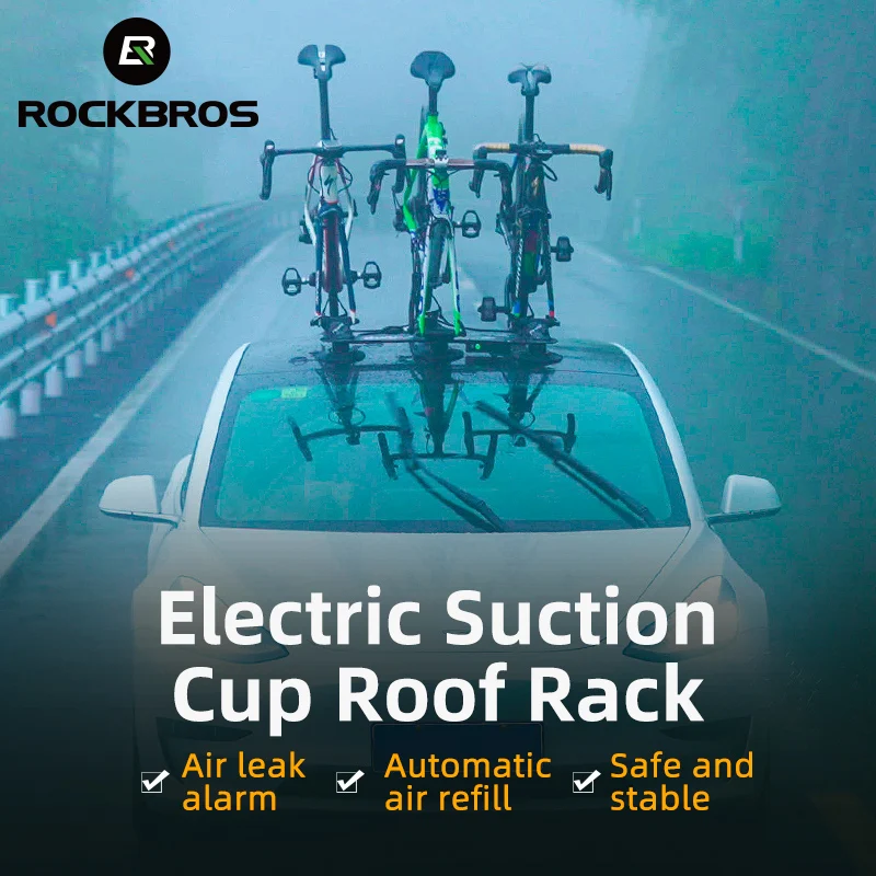 Rockbros Electric Suction Cup Roof Rack Bicycle Car Carrier Rack Quick 