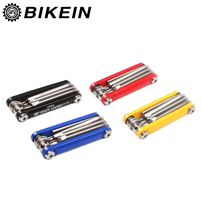 cheap BIKEIN Cycling 9 In 1 Alloy Steel Repair Tool Bicycle Multifunction Tools MTB Road Bike Phillips amp; Slotted Screwdriver