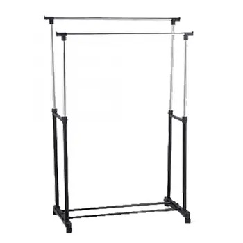 

new Hot Sale Modern Stainless Steel Double Clothes Rack Hanger Cloth Coat Garment Dryer Drying Rack Stand for Clothes