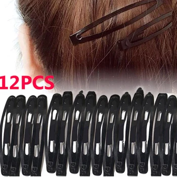 

2 Style Headbands Simple Black Hair Clips Girls Hairpins BB Clips Barrettes For Womens Hairgrips Hair Accessories 12Pcs/Pack