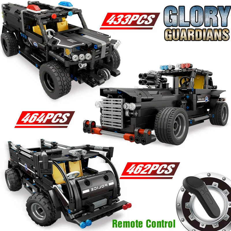 

462pcs SUV Police Car Remote Control Car Bricks for Legoingly Technic RC Racer Model Building Blocks Toys for Children Gift