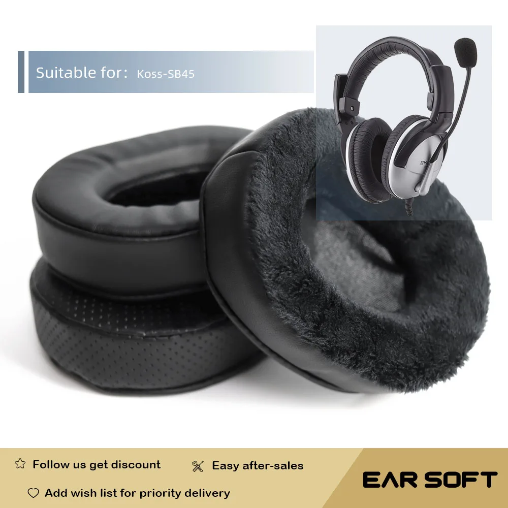 Earsoft Replacement Ear Pads Cushions for Koss-SB45 Headphones Earphones Earmuff Case Sleeve Accessories koss sb45 гарнитура для компьютера