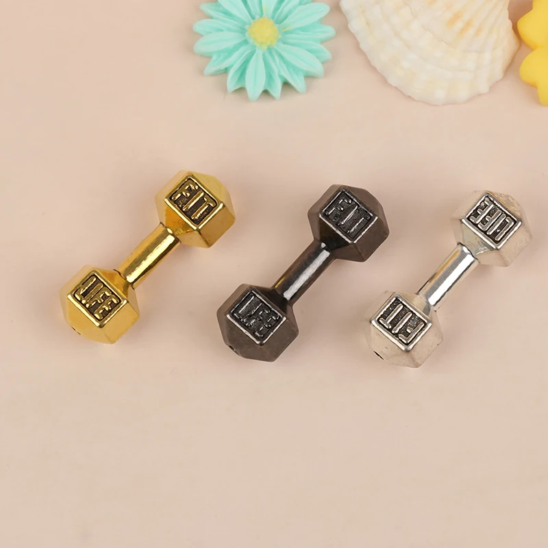 

1Pcs 1/12 Dollhouse Miniature Barbell Dumbbells Fitness Weights Gym Model Toys