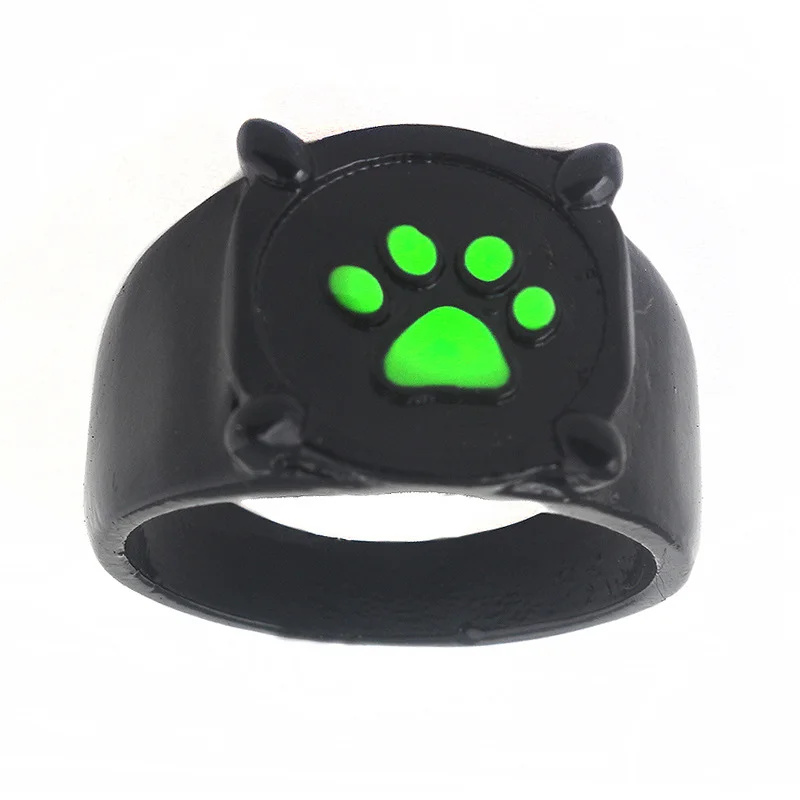 New Cute Green Cat Paw Rings For Women Teens Fashion Anime Cosplay Rings Kids Halloween Gift Black Cat Ring Jewelry Accessories Rings Aliexpress