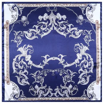 

Brand Winter Silk Scarf Women Retro-Architectural Patterns Neckerchief Female Kerchief Fashion Scarves Handkerchief For Ladies