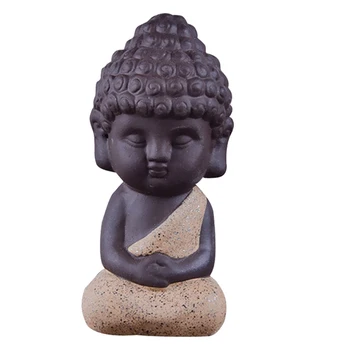 

Ceramic Little Monk Buddha Statues Tea Pet Creative Home Furnishing Articles Modern Home Decor Ornament Sculptures