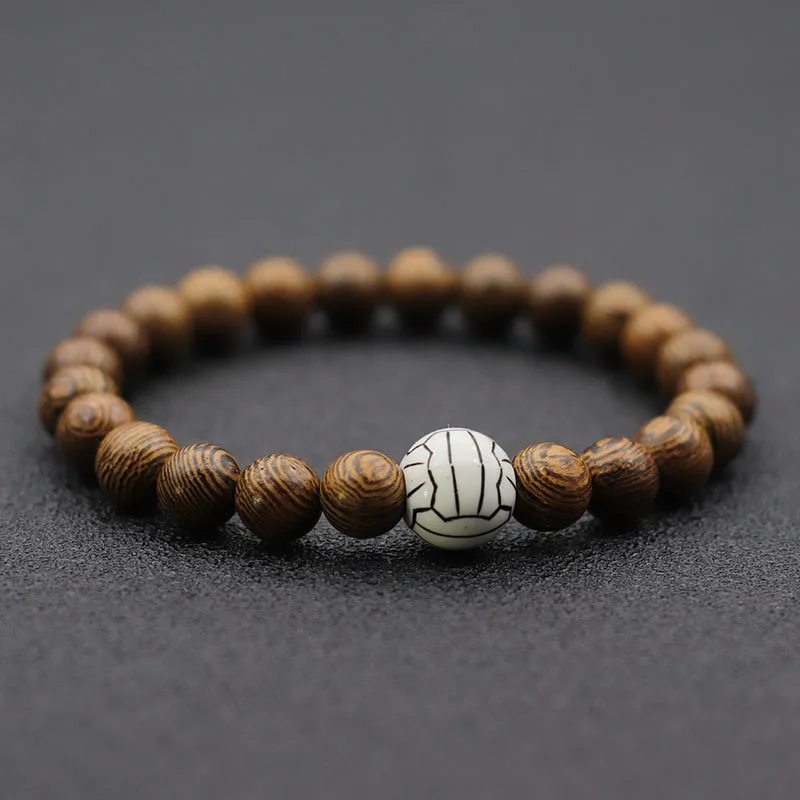 Adjustable Braided String Volleyball Bracelet for Men and Women
