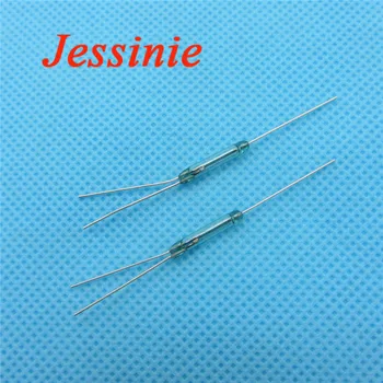 

20pcs/lot Reed Switch 2.5X14MM magnetic switch GLASS Green 3 pin Reed Switch Normally Open and Normally Close Conversion NO NC