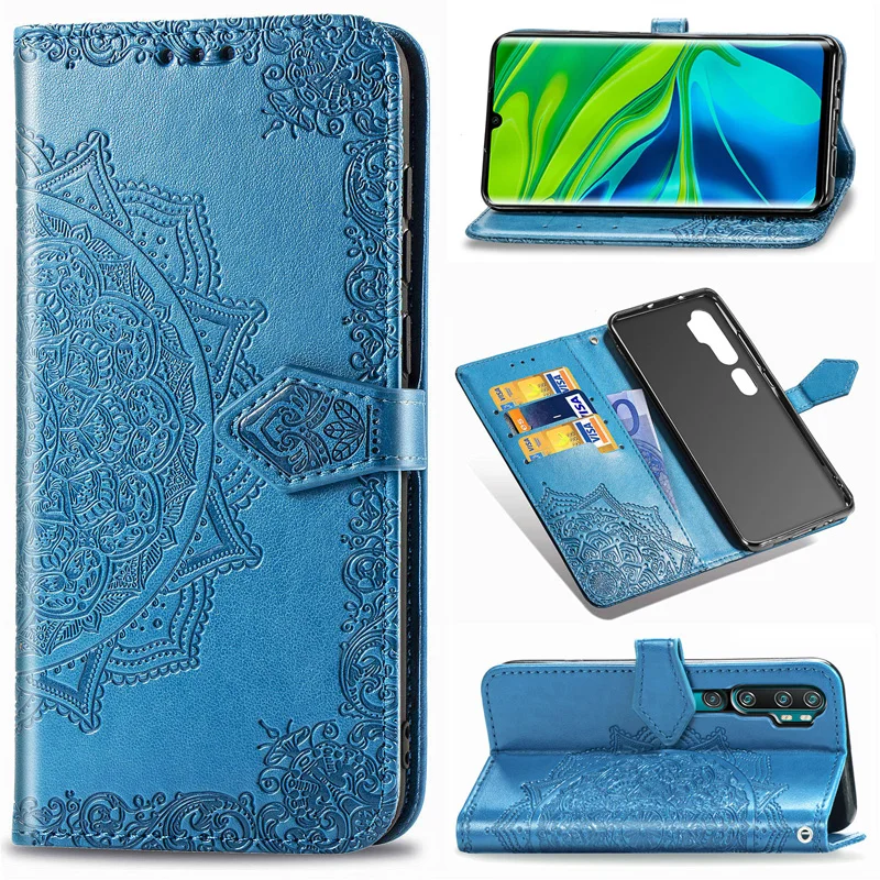 Чехол-книжка из искусственной кожи для Coque Xiaomi mi Note 10 pro Чехол-кошелек смартфона