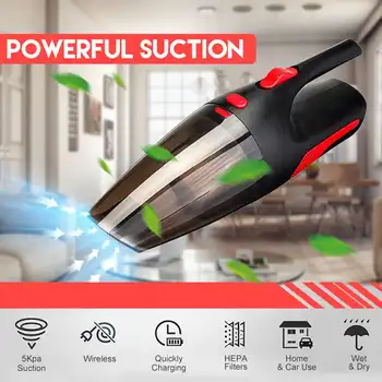 

Mini Vacuum Cordless 5000PA Powerful Suction Portable Rechargeable Wireless Home Car Vacuum Cleaner Quick Charge Wet Dry Use