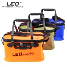 Leo EVA Портативный складное ведро для рыбной воды 30/35 см с ручкой герметичные Открытый Рыбалка Шестерни синий/оранжевый/зеленый Рыбалка снасти Сумка