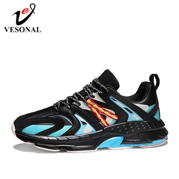 

VESONAL 2020 Spring Lightweight designer Hip Hop Sneakers Men Shoes Leather Casual Fashion Male Shoes Footwear street Breathable