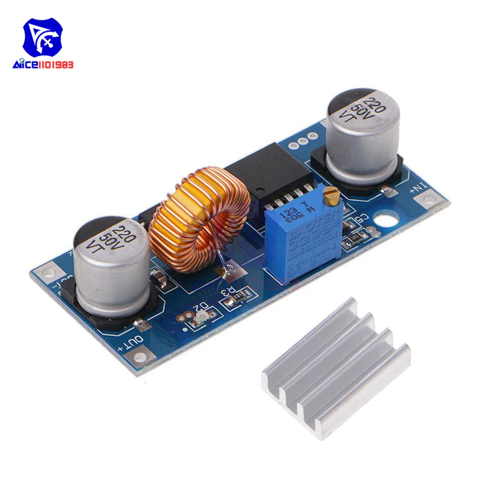 Diymore XL4015 5A DC-DC 4 -38 в до 1 25-36 Регулируемый понижающий модуль питания литиевое
