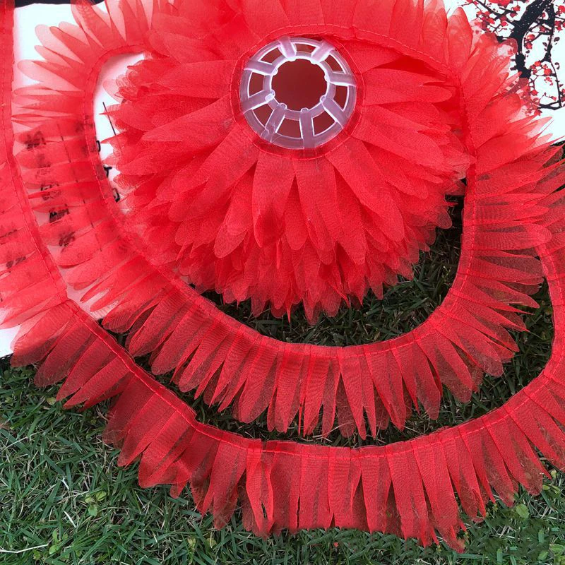 5 meters Gauze Wrinkle Lace Trim Organza Ribbon Diy Clothing Curtains Sewing Decoration Materials