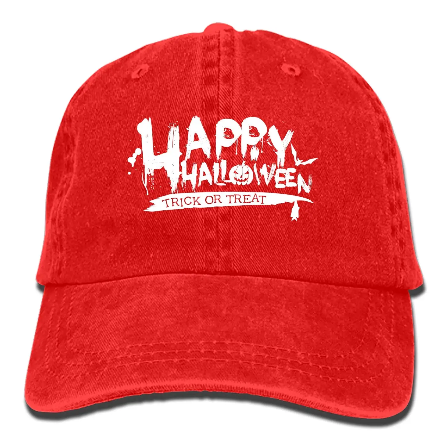 Джинсовая ткань Регулируемая жуткая Летучая мышь с привидениями винтажная бейсболка