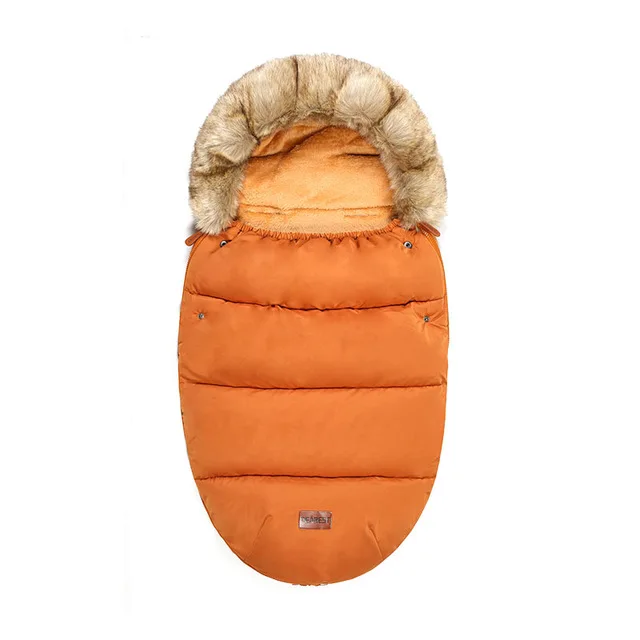 orange Теплые спальные мешки для новорожденных, конверты, спальные мешки, зимняя детская коляска, спальный мешок, утолщенная теплая детская коляска, муфта для ног, инвалидная коляска - Цвет: orange