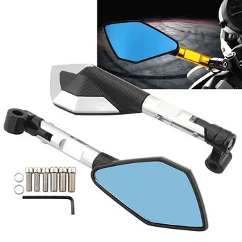 

For YAMAHA YS 150 Tmax 530 TDM 850 FZ6N MT10 C8 Nmax 155 Fazer8 Silver Motorcycle Rearview Mirror Fairing Side Mirrors Universal