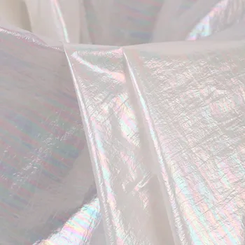 

fashion wholesale 20d bronzing taffeta nylon fabric Laser Symphony holographic Jacket Fabric colorful rainbow Windbreaker fabric