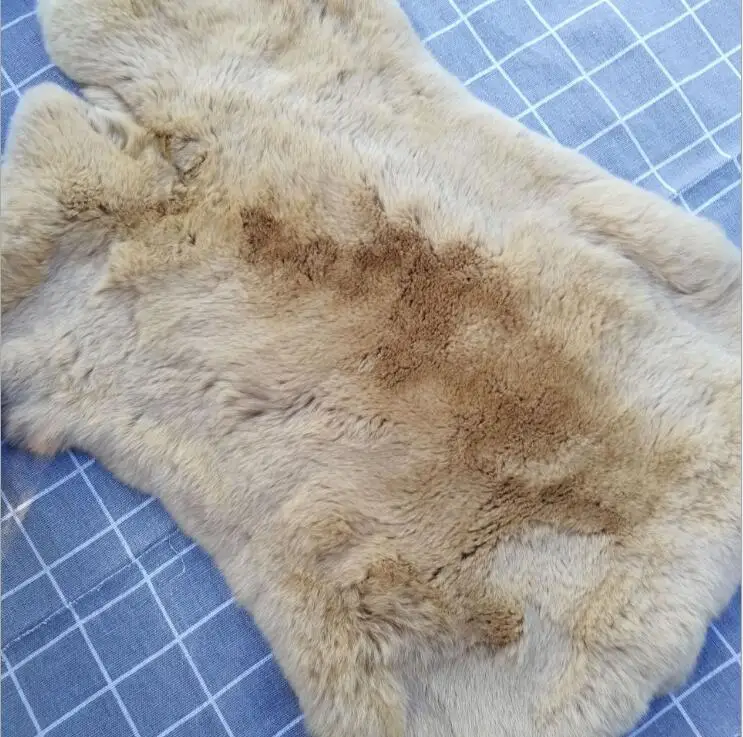 Khaki Натуральная кроличья кожа мех сделай сам украшения для дома сумка для одежды шарф аксессуары для телефона ювелирные изделия - Цвет: Khaki