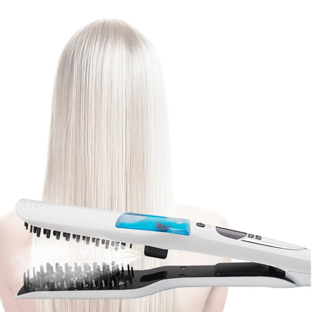

Salon Steam Straight Hair Spray Straight Hair Comb Negative Ion Electric Ceramic Splint Perm LCD Display Hair Styling Tool