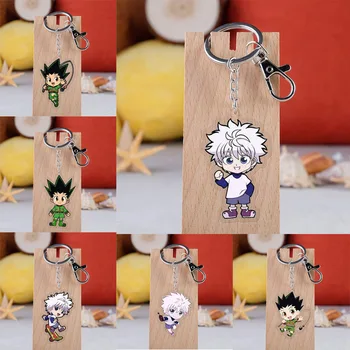 

Anime HUNTER X HUNTER Keychain Cartoon Figure Killua Zoldyck Kurapika Acrylic Pendant Keyring