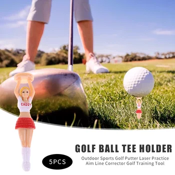 

Golf Course 5x Golf 360 Rotation Golf Tees Plastic portable Ball Tee Holder Beauty Model Shape Standing Nail Training Aids Tool