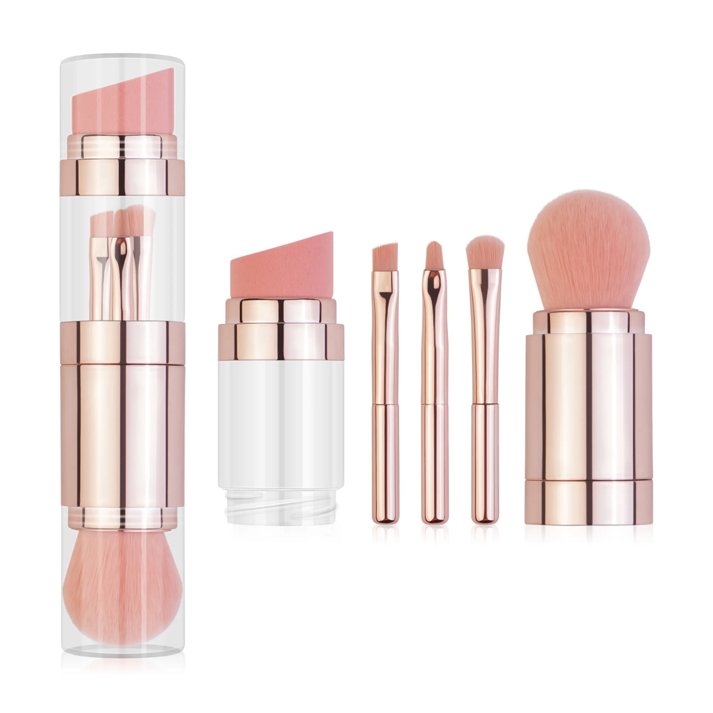Pincéis de Maquiagem Portátil Fundação Sombra Sobrancelha Delineador Blush pó Escova Cosméticos Corretivo Profissional Maquiagem Ferramenta 11 Cheap Aplicador de sombra
