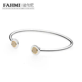 

FAHMI 100% 925 Sterling silver 1:1 Original Authentic 596274CZ Charm Basic Bracelet Suitable DIY Beaded Women Jewelry