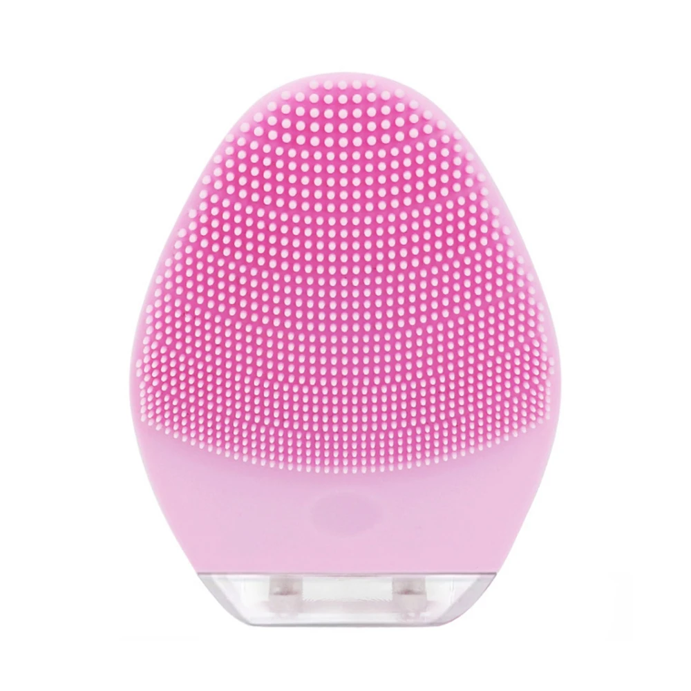 Электрический силиконовый уход за лицом щетка-очиститель Ультра звуковой спа для лица массаж Глубокая чистка кистей вибратор для снятия макияжа инструмент - Цвет: pink