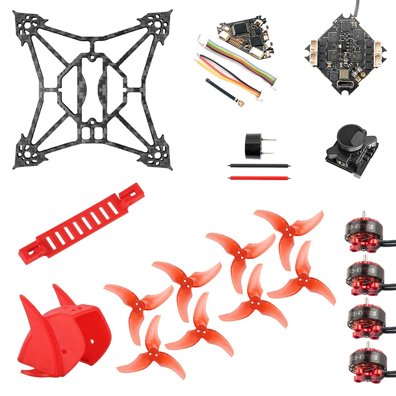 DIY Крытый FPV гоночный Дрон T100 комплект 2,5 дюймов 100 мм Колесная база полный комплект с FPV часы Flysky пульт дистанционного управления - Цвет: With Flysky RX