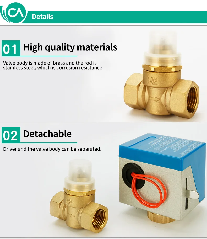 G1/" 3/4" " латунь 2way 3Way HVAC катушка вентилятора нейтральный провод VA7010 электрический клапан для управления потоком Инструменты Высокое качество 220VAC