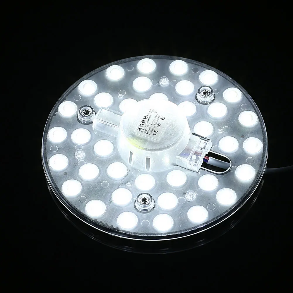 

Lights Replaceable 18W 36LEDs InteriorDesign Lens Light Beads Round 6000K Ceiling Board Replace 220V
