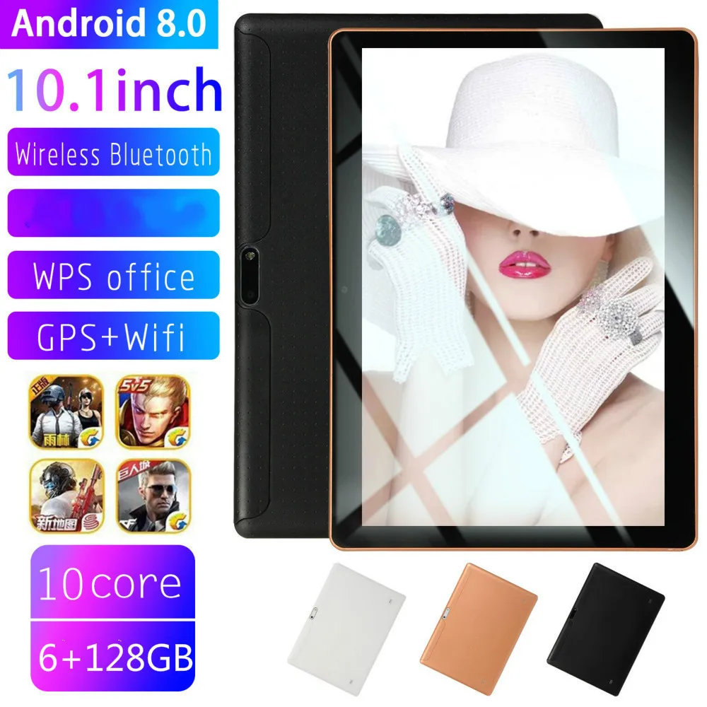 

2020 New 10.1 inch android tablet Dual SIM 4G Phone Tablet WIFI Andriod 8.0 Ten Core Tablet with 6G and 128GB memory Phone Pad