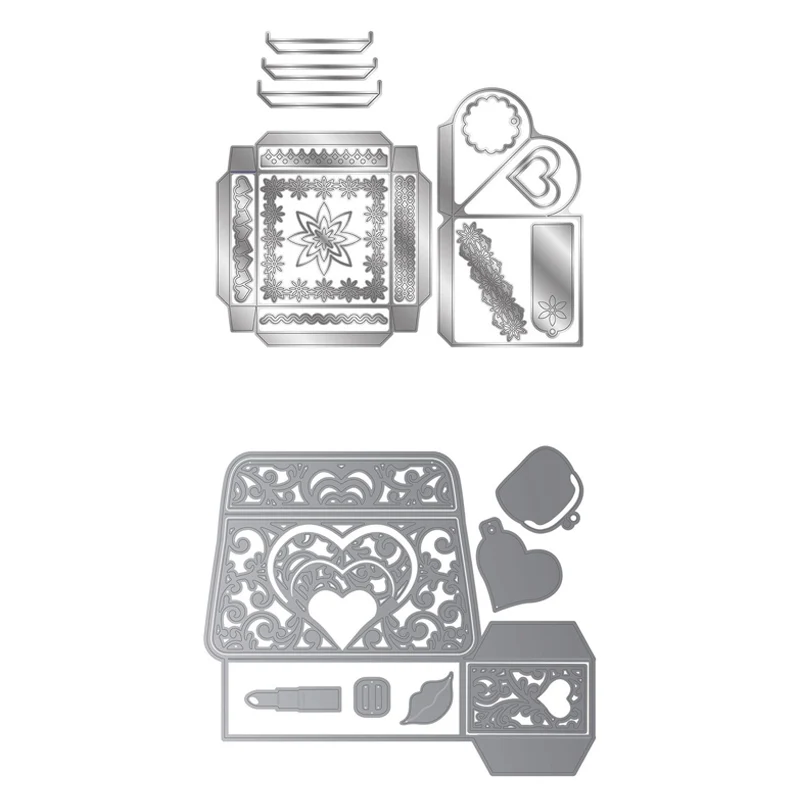 ArizonaBagDiesHeartBoxMetalCuttingDiesforDIYScrapbooking