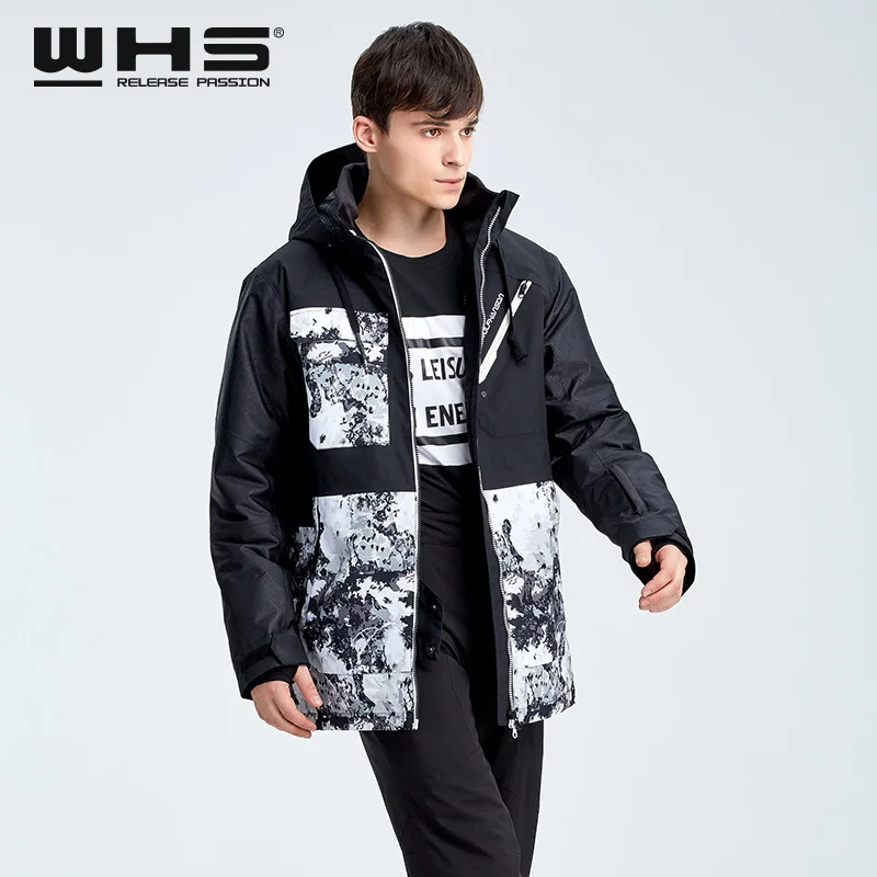 WHS мужская или Женская лыжная куртка для улицы снег хлопок спортивная одежда