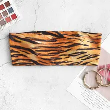 Zapul тигр печати бикини без бретелек Топ Бикини parte de arriba vogue женский купальник maio feminino praia