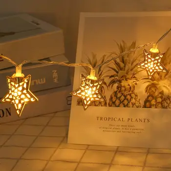 

10 LED Metal Star Light Battery String Lamp Metal Long Life Energy Conservation KTV Bar Wedding Christmas Home Decor