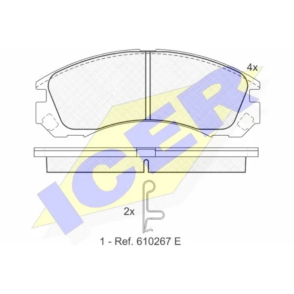 Колодки дисковые передние Mitsubishi Space Wagon 2.4GDi 98/Gear