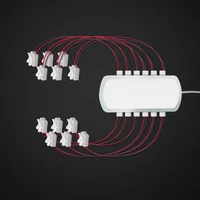 LED Lights Wiring System Distributor Hub Sharing Box 2510 Port Male Plugs For Model Train Railway Connection 1
