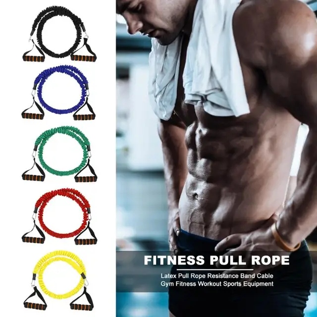 US $6.27 Break-proof Rubber Latex Yoga Pull Rope Resistance Bands Tensile Tube Expander Full Body Building F