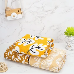 Couverture de bébé Super douce, literie pour nouveau né, emballage de réception 2 couches, mousseline de coton, emmaillotage 120x120, serviette de bain, accessoires pour bébés 